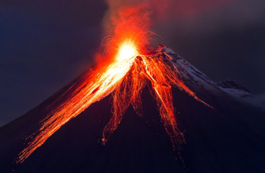 Volcanic eruptions directly