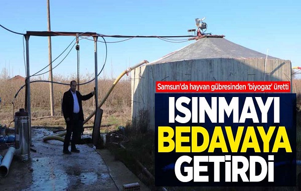 Samsun'da hayvan gübresinden 'biyogaz' üretti