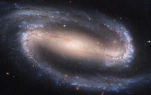 A barred galaxy's massive molecular