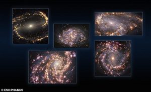 Stunning Images of Nearby Galaxies That Reveal The Locations of Young Stars