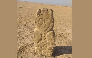 Kazakistanda Antik Türk Dönemine Ait 1300 Yıllık Taş Heykel Bulundu