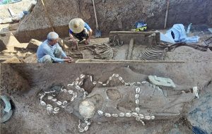 Efendileri İçin Diri Diri Gömülmüş Olabilecek 3000 Yıllık Savaşçı ve At Kalıntıları Bulundu