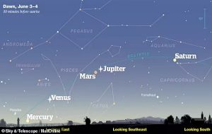 Look up today! FIVE planets will align in the dawn sky - giving amateur astronomers the rare chance to see Mercury, Venus, Mars, Jupiter and Saturn