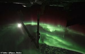 See the Northern Lights from SPACE! NASA astronaut shares stunning timelapse from the ISS showing an orbital pass over the aurora-draped Indian Ocean
