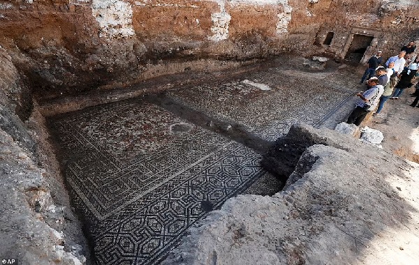 Rarest ever mosaic depicting the Trojan War is found in Syria: Remarkably intact artwork that was created 1,600 years ago shows colorful images of Ancient Greek soldiers and Amazons who fought in the epic battle