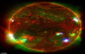 NASA captures hidden light shows on the sun that could explain why our star's outermost layer reaches more than a million degrees - at least 100 times hotter than its surface