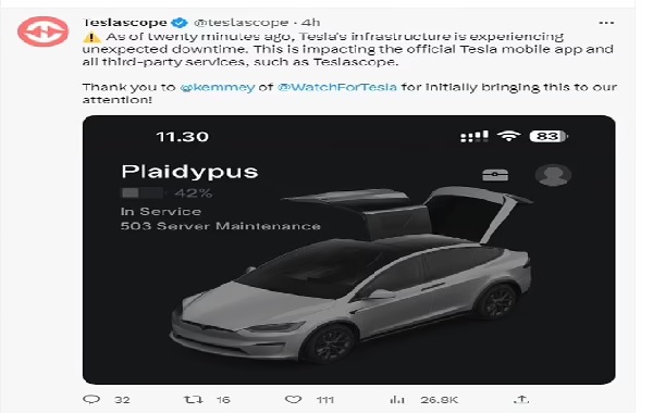 Tesla app crashes across Europe leaving frustrated drivers fearing they might not be able to open their cars without a keycard