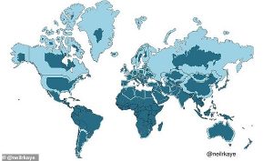 Akıllı Ölçekli Dünya Haritası, Ülkelerin Gerçek Boyutunu Ortaya Çıkarıyor