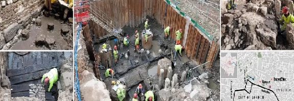The huge wall hidden beneath our FEET for 2,000 years: Archaeologists uncover the remains of a Roman barricade built to 'seal London off from the Thames'
