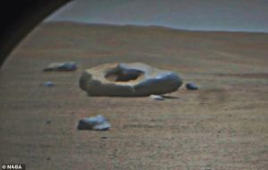 Holey moley! NASA's Perseverance rover spots a bizarre DONUT-shaped rock on Mars - and experts believe it might have fallen from the sky