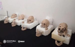 Deformed skulls and ritual beheadings found at Maya pyramid in Mexico