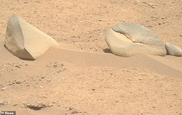 NASA's Perseverance rover spots a 'shark fin' and a 'crab claw' on Mars