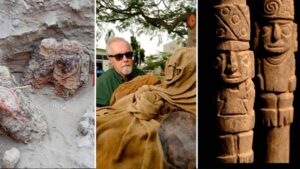 Peru'da MS 800-1000 Yıllarına Ait Savaş Maskesi Mumyaları ve Totem Heykelleri Keşfedildi: Arkeolojik Hazine Ortaya Çıktı