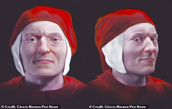 Meet the man who created our vision of hell: Scientists reconstruct the face of Dante for the first time in more than 700 years