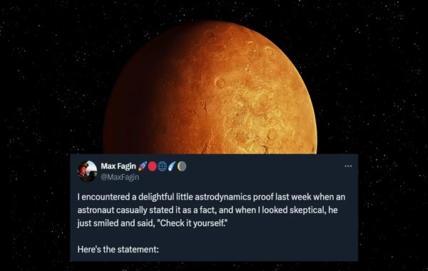 Astronomer Goes Viral After Checking Astronaut's Orbital Math That Seemed Too Weird To Be True