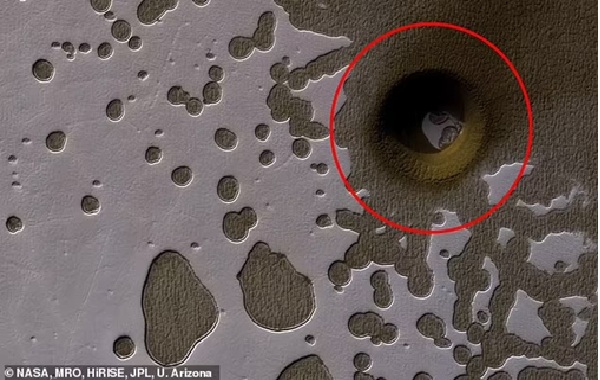 Mysterious 'portal' discovered on Mars by NASA that could lead to new world of alien life