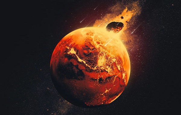 Mars'a Asteroitler Çarptı ve Bunların Kalıntıları Manto Tabakasında Sıkışıp Kaldı
