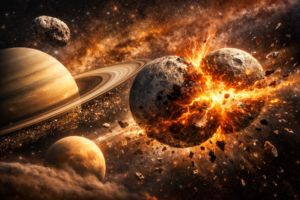 Saturn’s Hidden Past: Did One Impact Give Birth to Both Titan and the Rings?