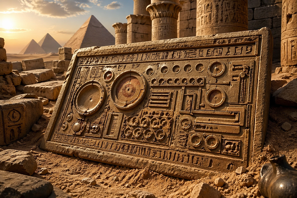 Modern Bir Kontrol Paneline Benzeyen Dört Bin Yıllık Mısır Taşı — Antik Rahipler, Hâlâ Tam Olarak Anlayamadığımız Kutsal Bir Cihaz mı İnşa Ettiler?